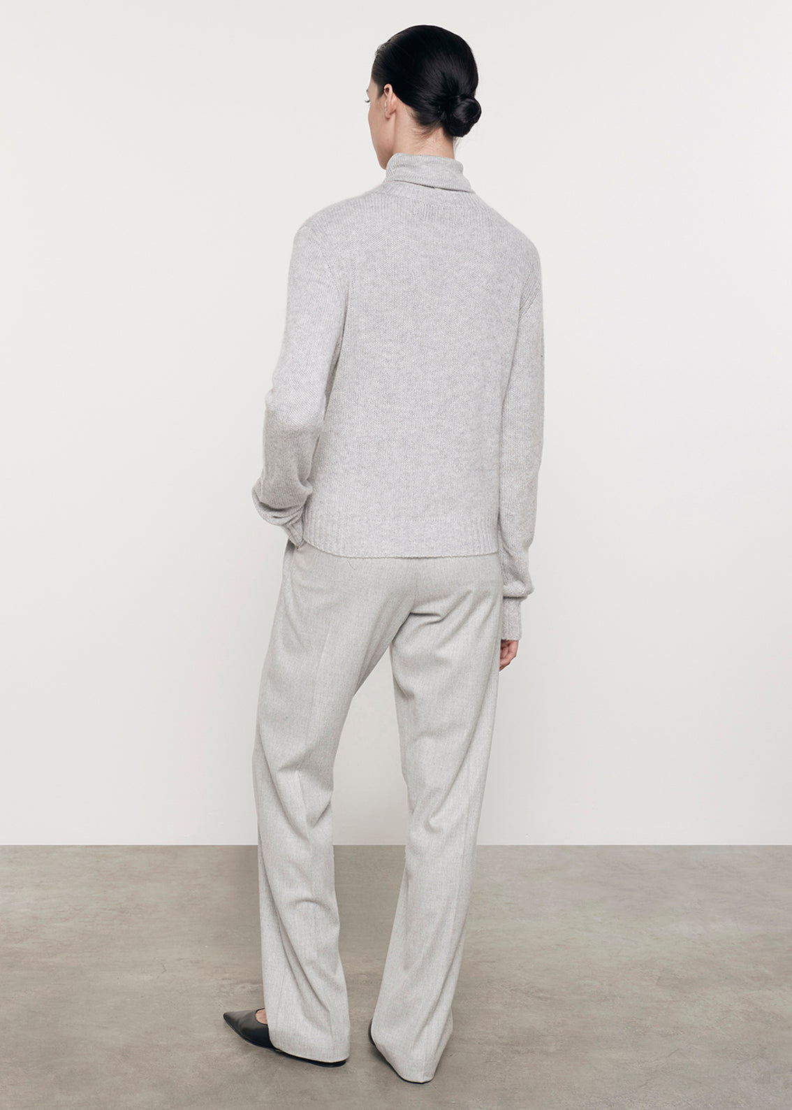 Cashmere Easy L/S Crew | Heather Grey