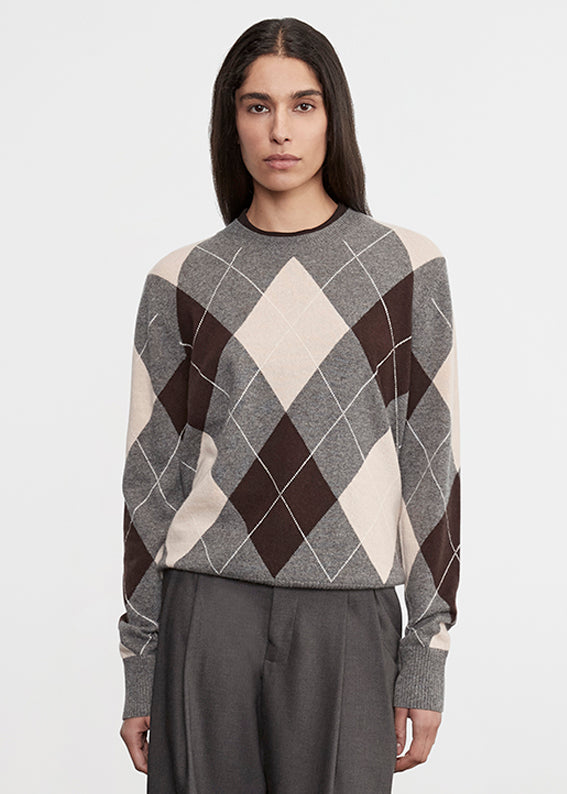 Knit Cashmere Argyle Sweater | Argyle