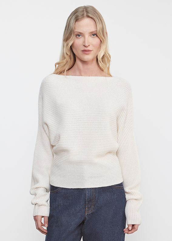 Cashmere Dolman Sweater | Chalk