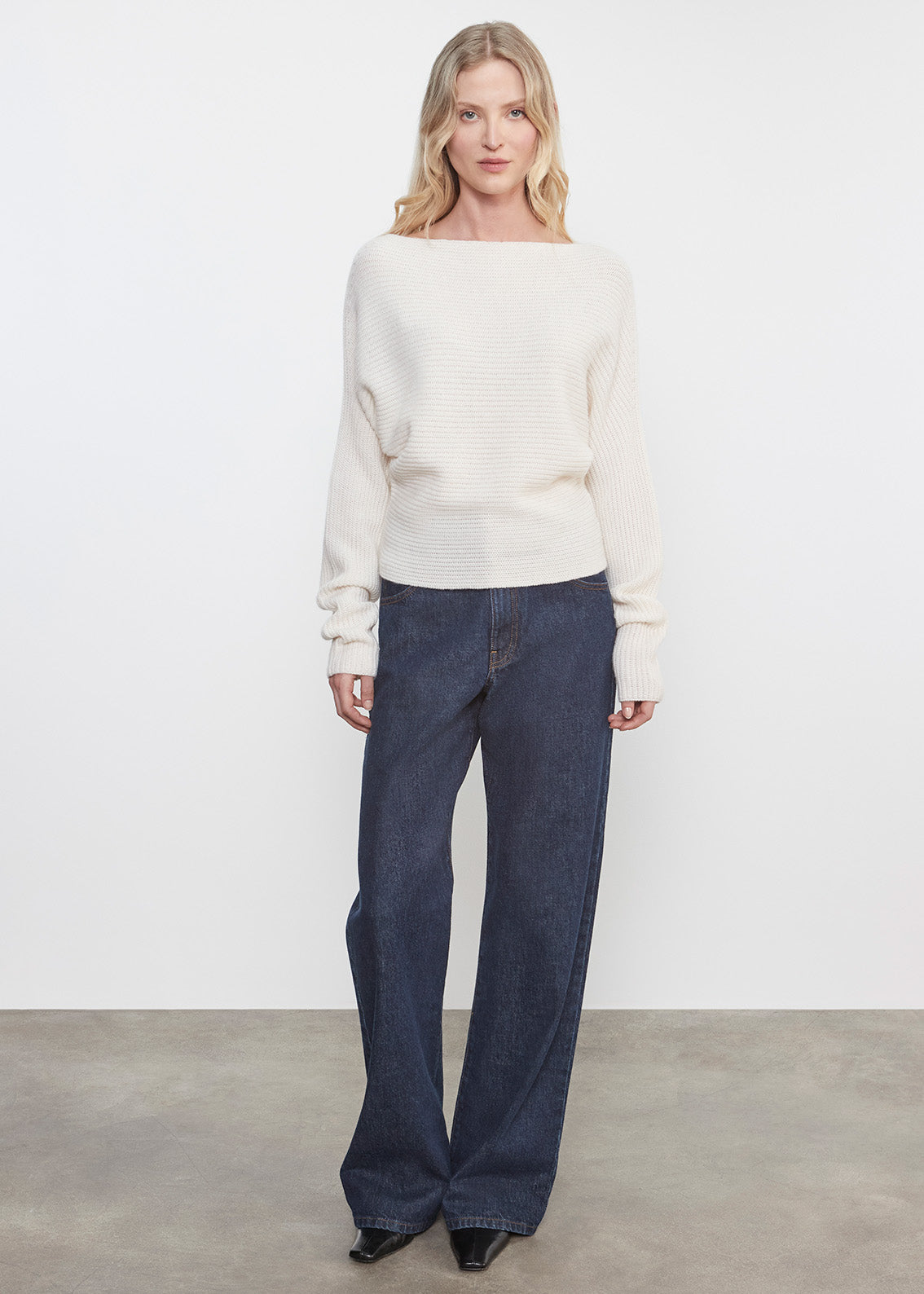 Cashmere Dolman Sweater | Chalk