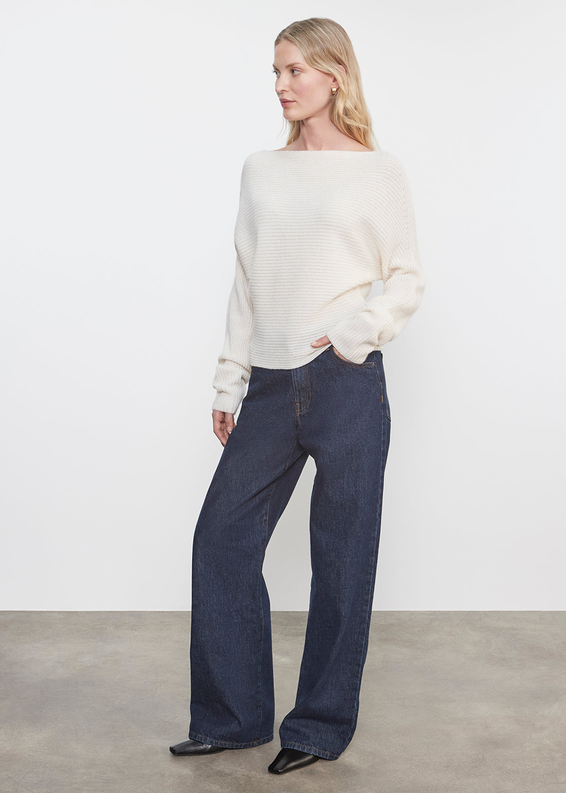 Cashmere Dolman Sweater | Chalk