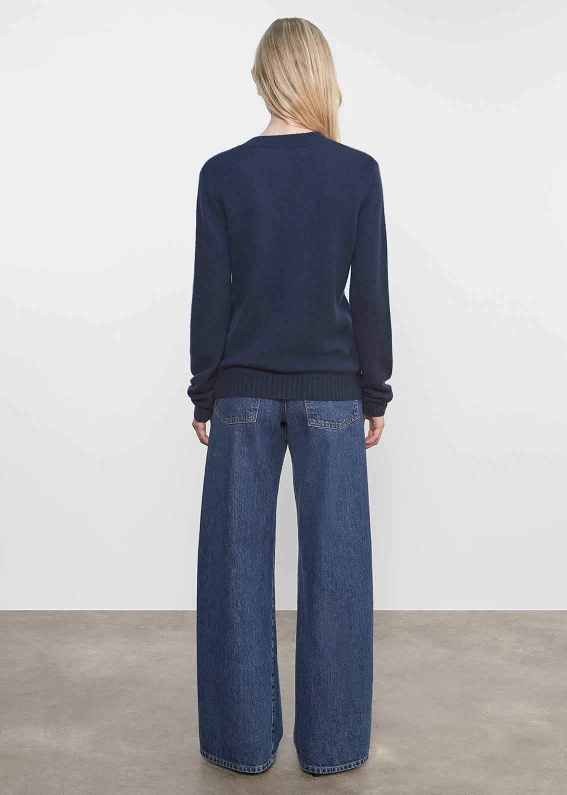 Cashmere V-Neck | Midnight Blue