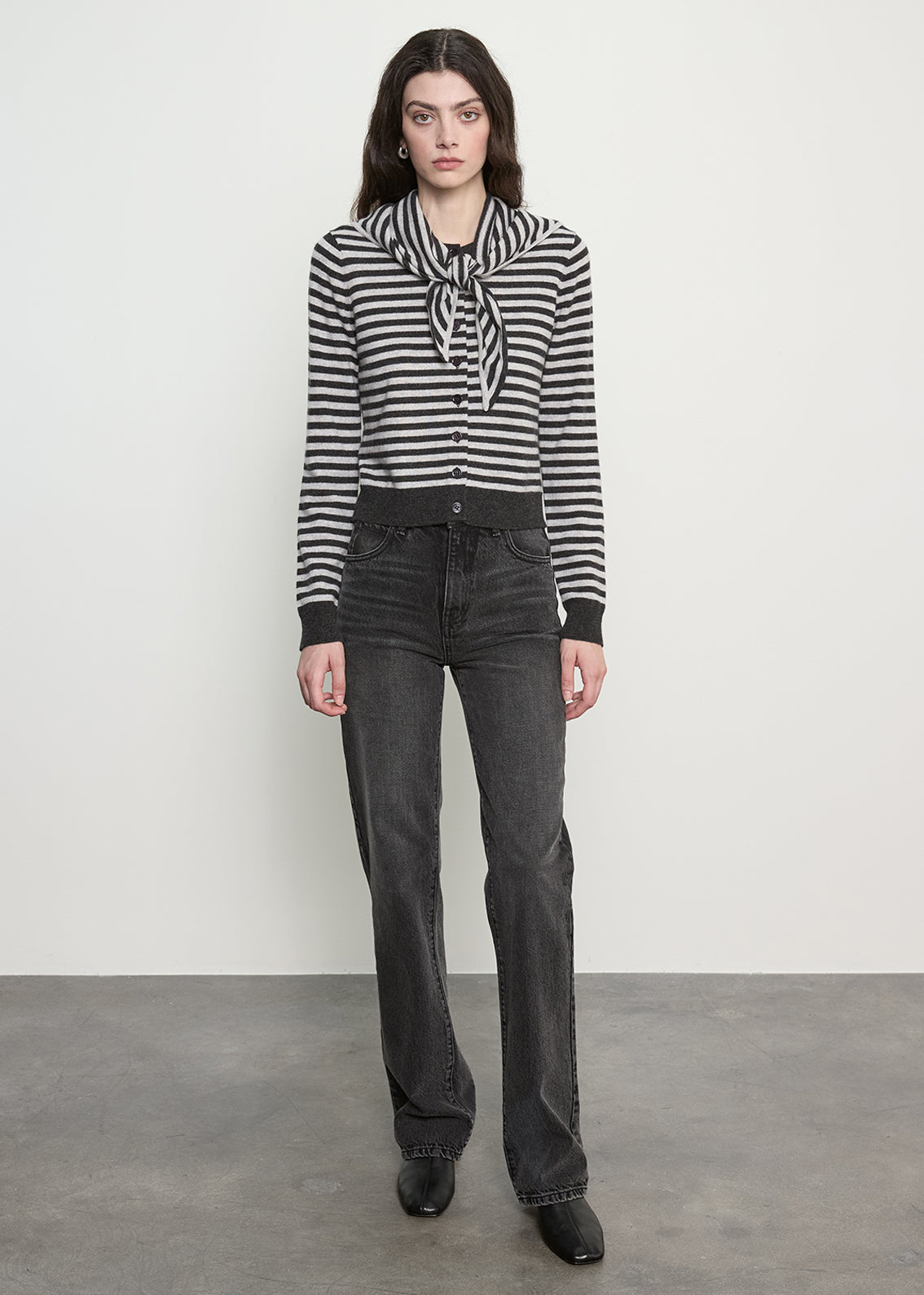 Striped Cashmere Bandana | Classic Stripe