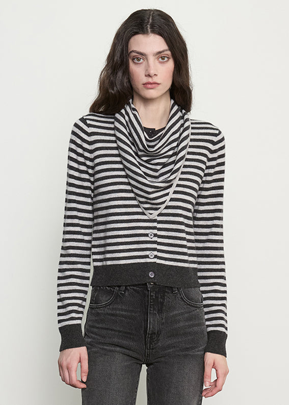 Striped Cashmere Bandana | Classic Stripe
