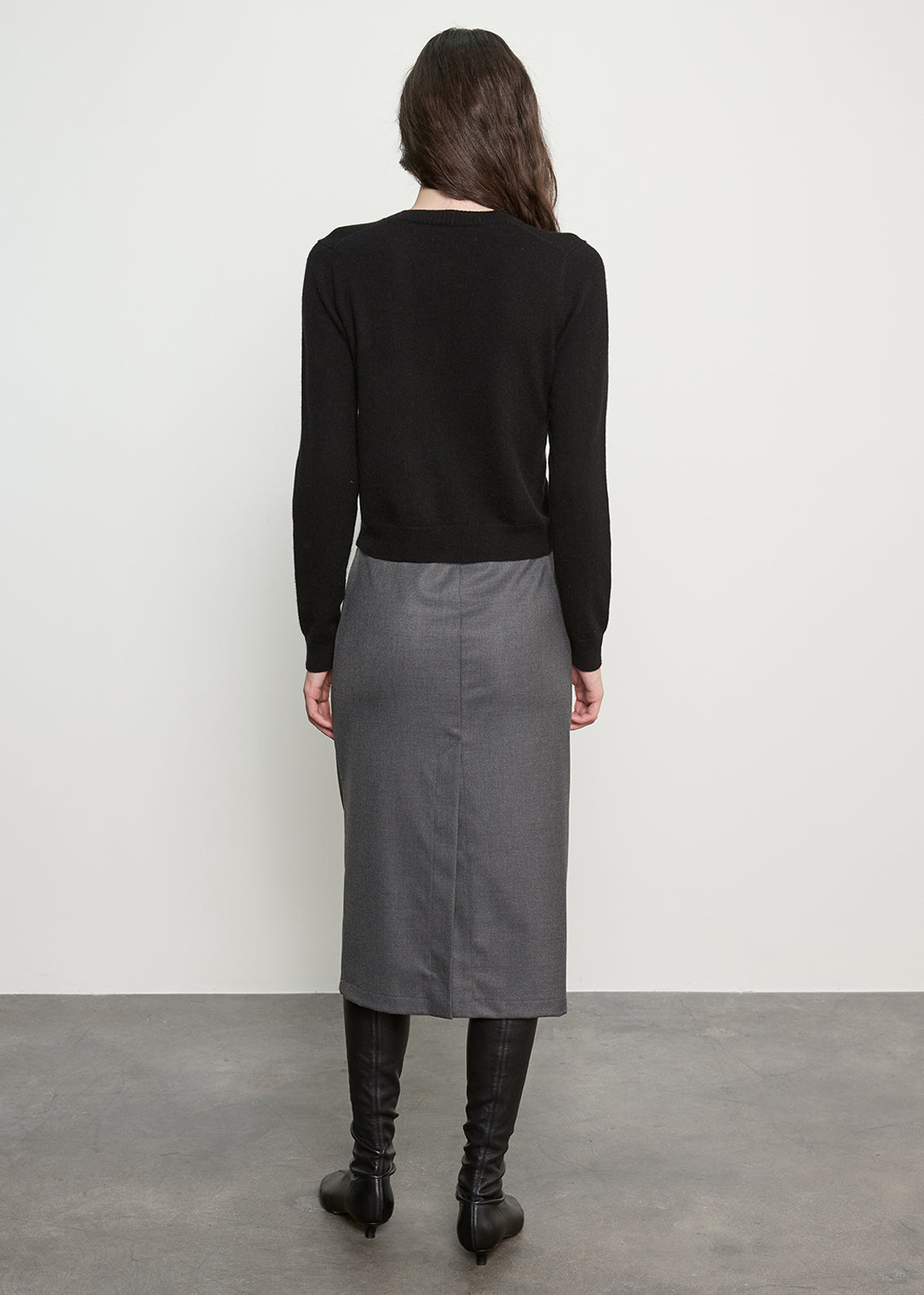 Cashmere Shrunken Cardigan | Black