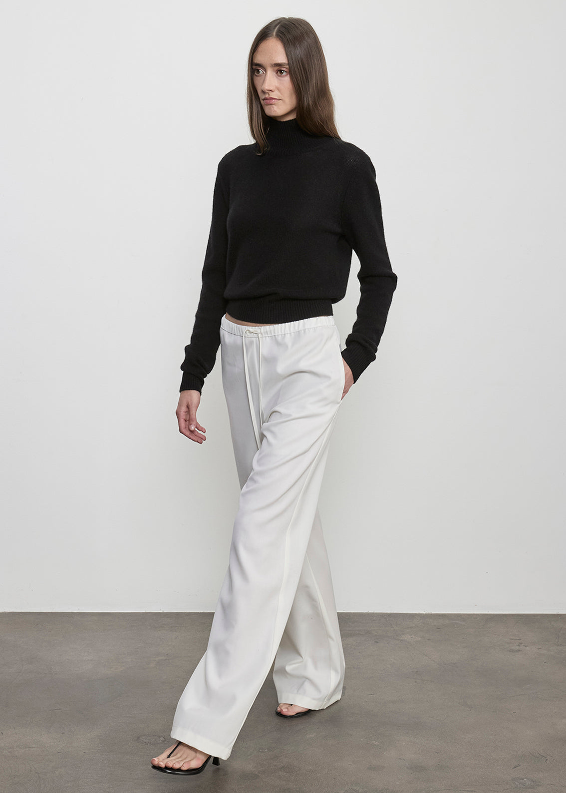 The Wide Leg in Gabardine | Off White