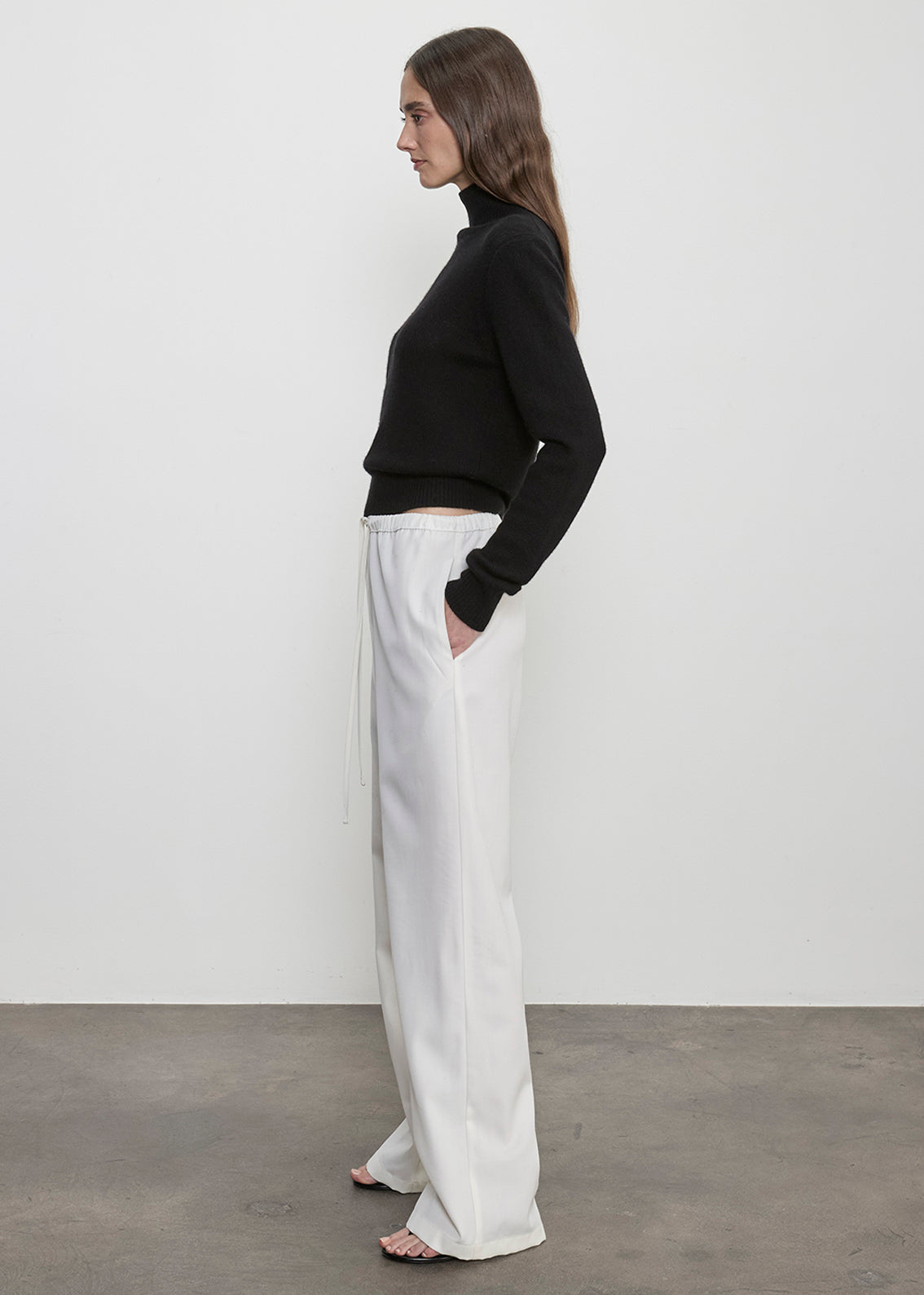 The Wide Leg in Gabardine | Off White