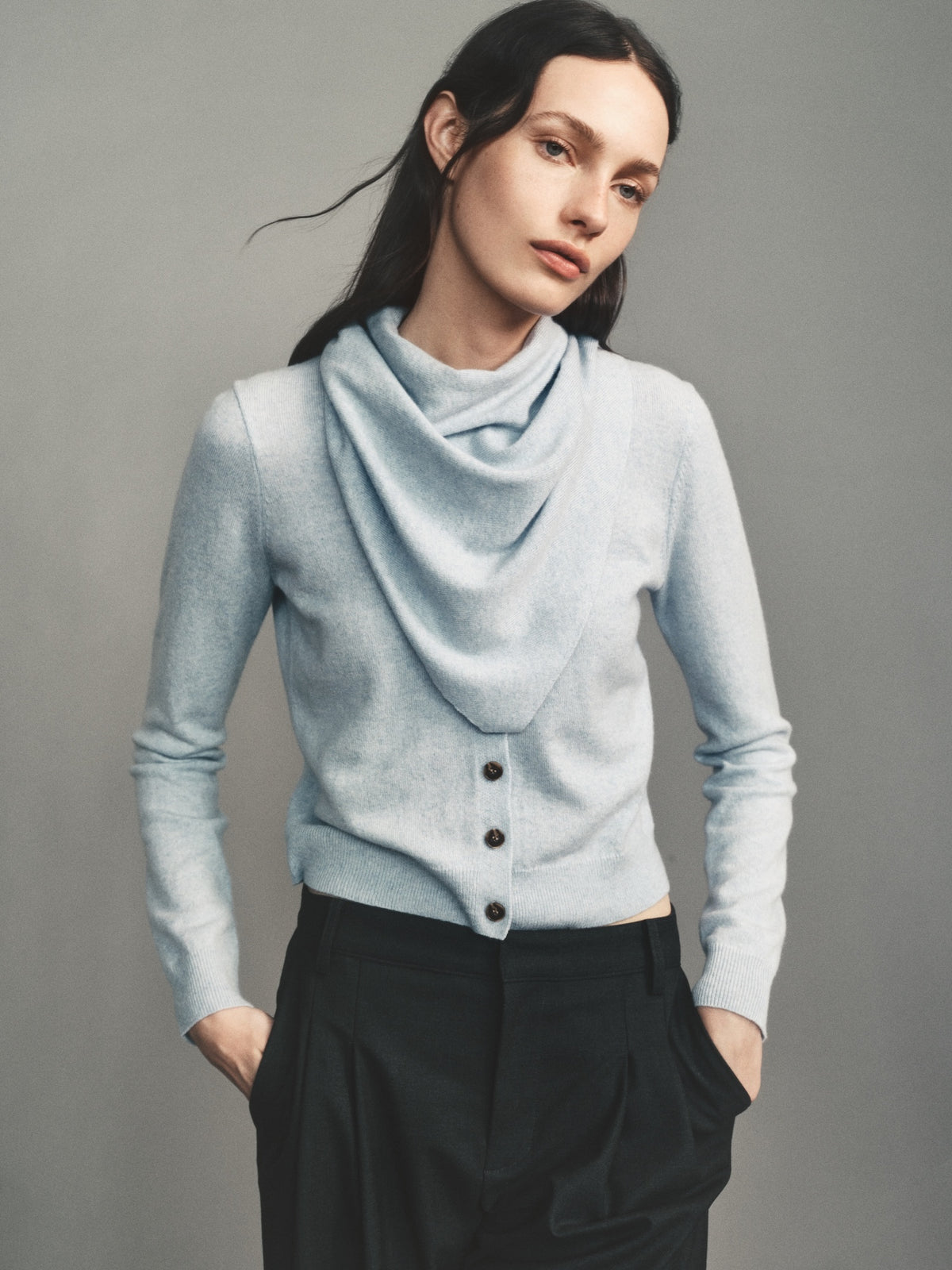 Cashmere Bandana | Pale Blue