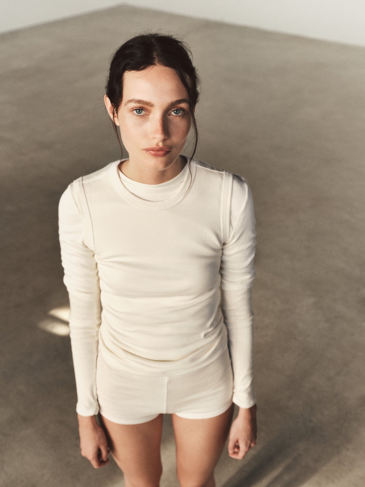 Cashmere Rib Crew | Off White