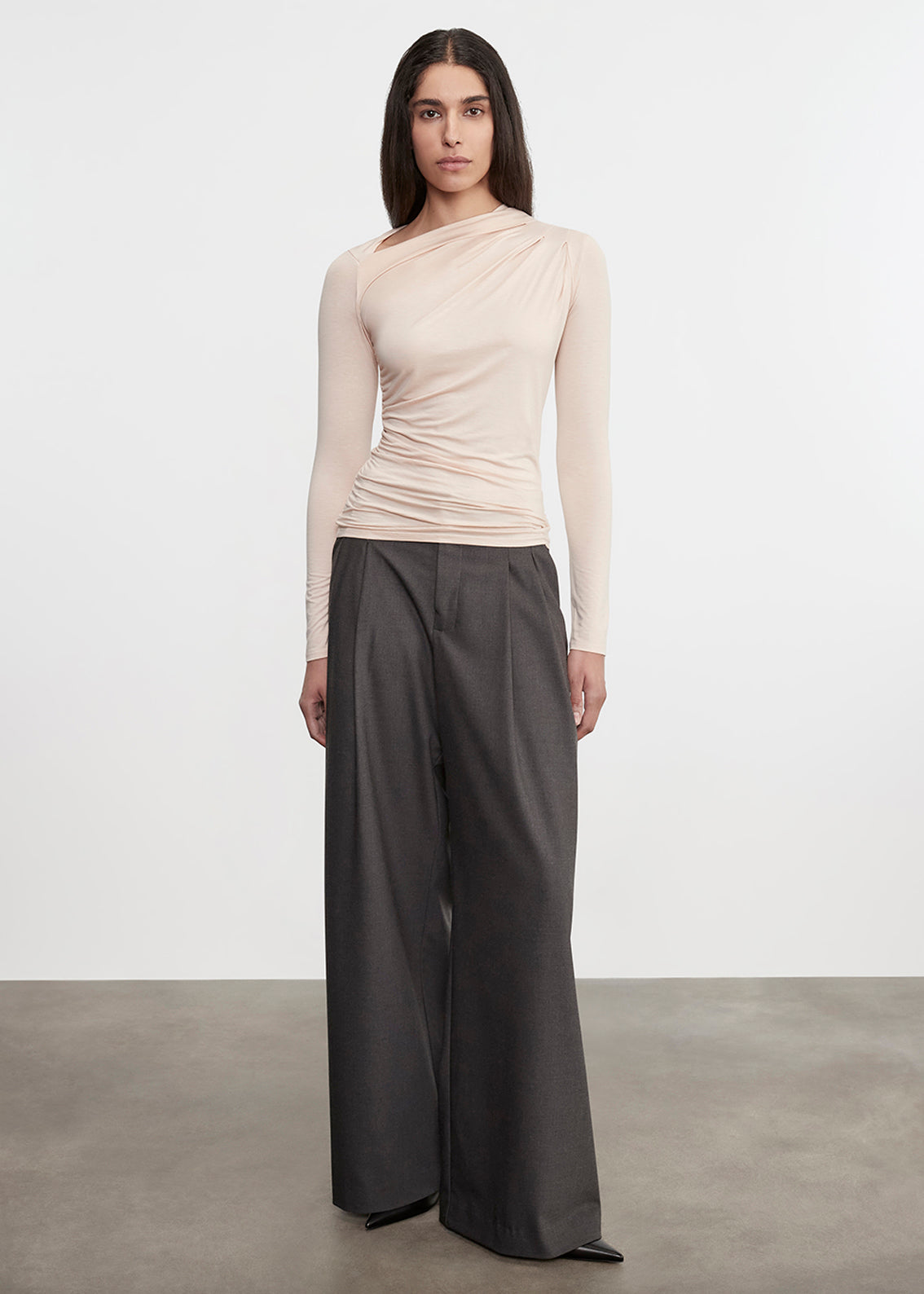 Fluid Jersey Slash Top | Creme