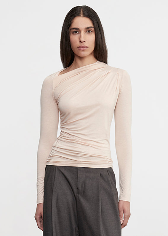 Fluid Jersey Slash Top | Creme