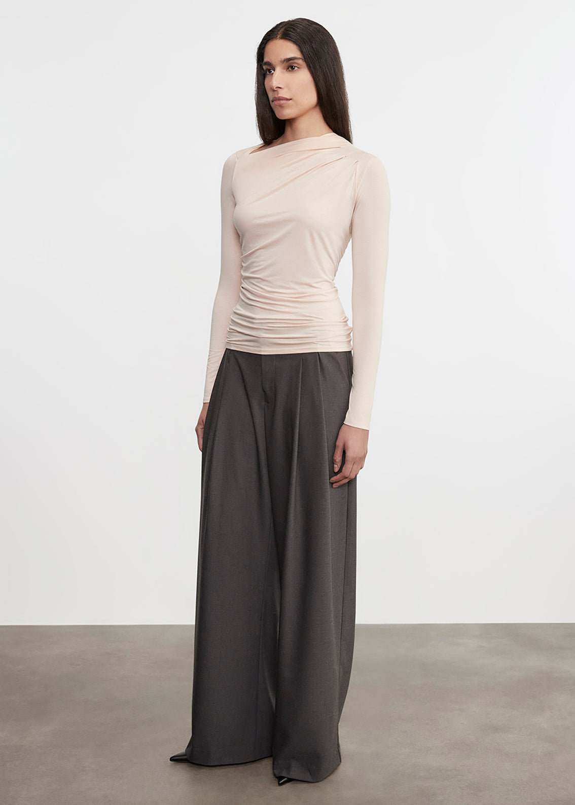 Fluid Jersey Slash Top | Creme