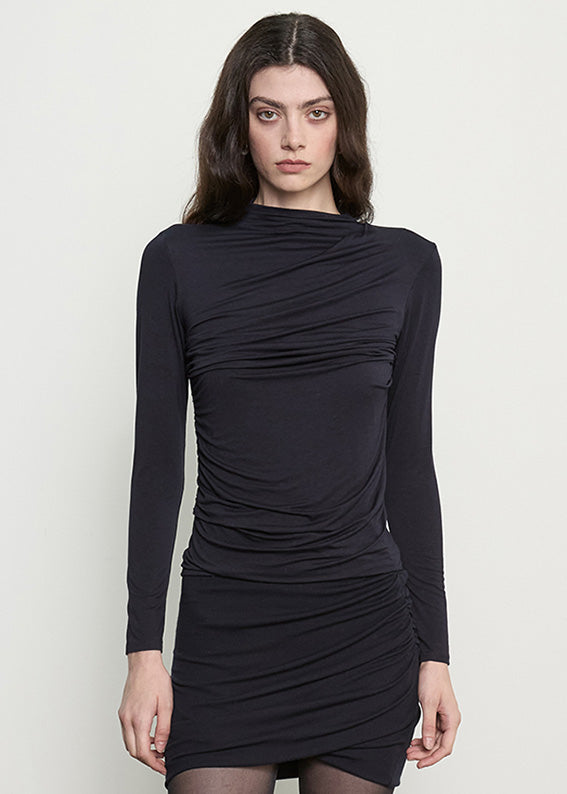 Fluid Jersey Twist Top | Ink