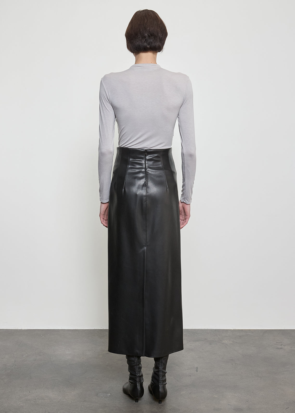 Fluid Jersey Twist Top | Light Grey