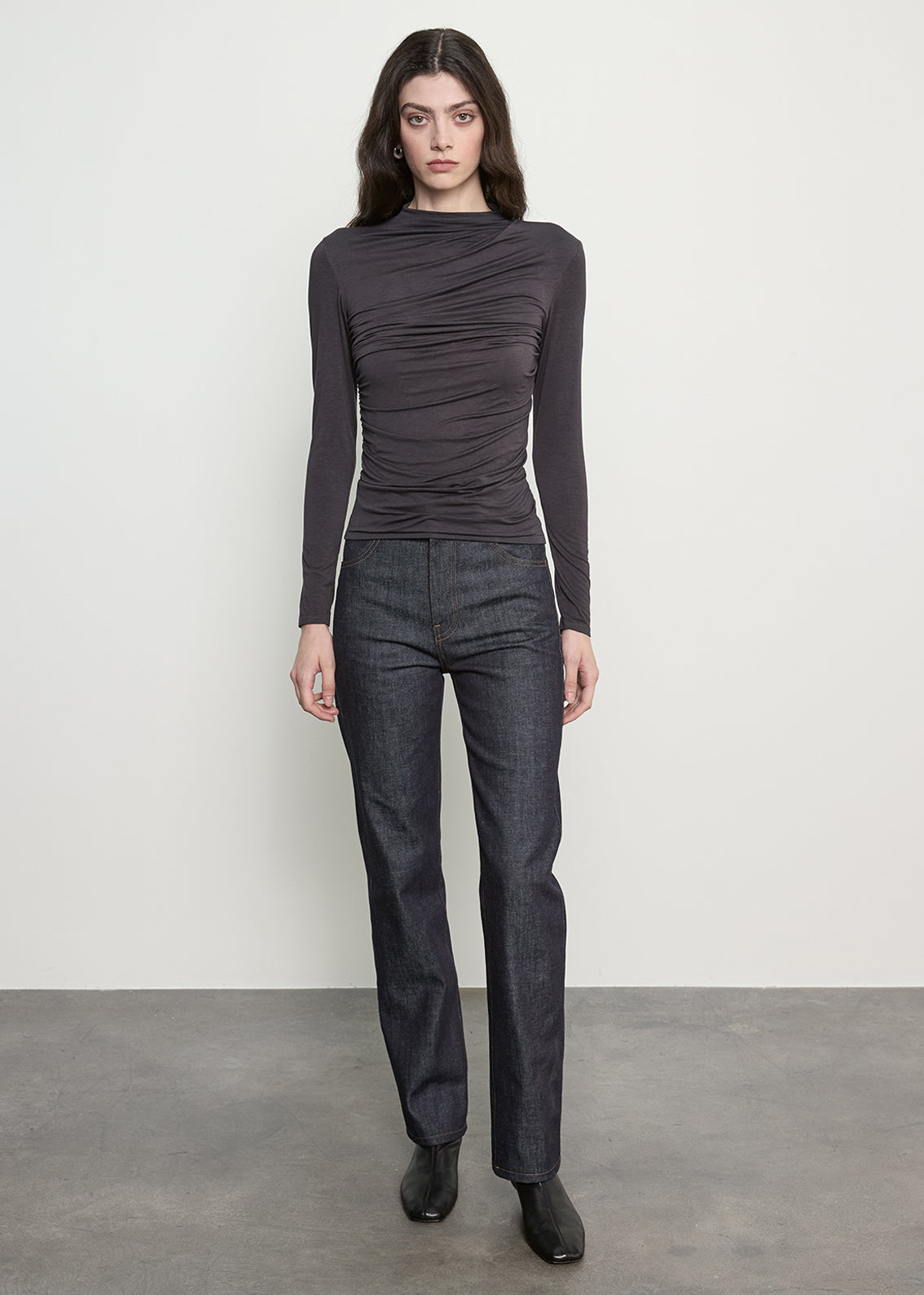 Fluid Jersey Twist Top | Phantom