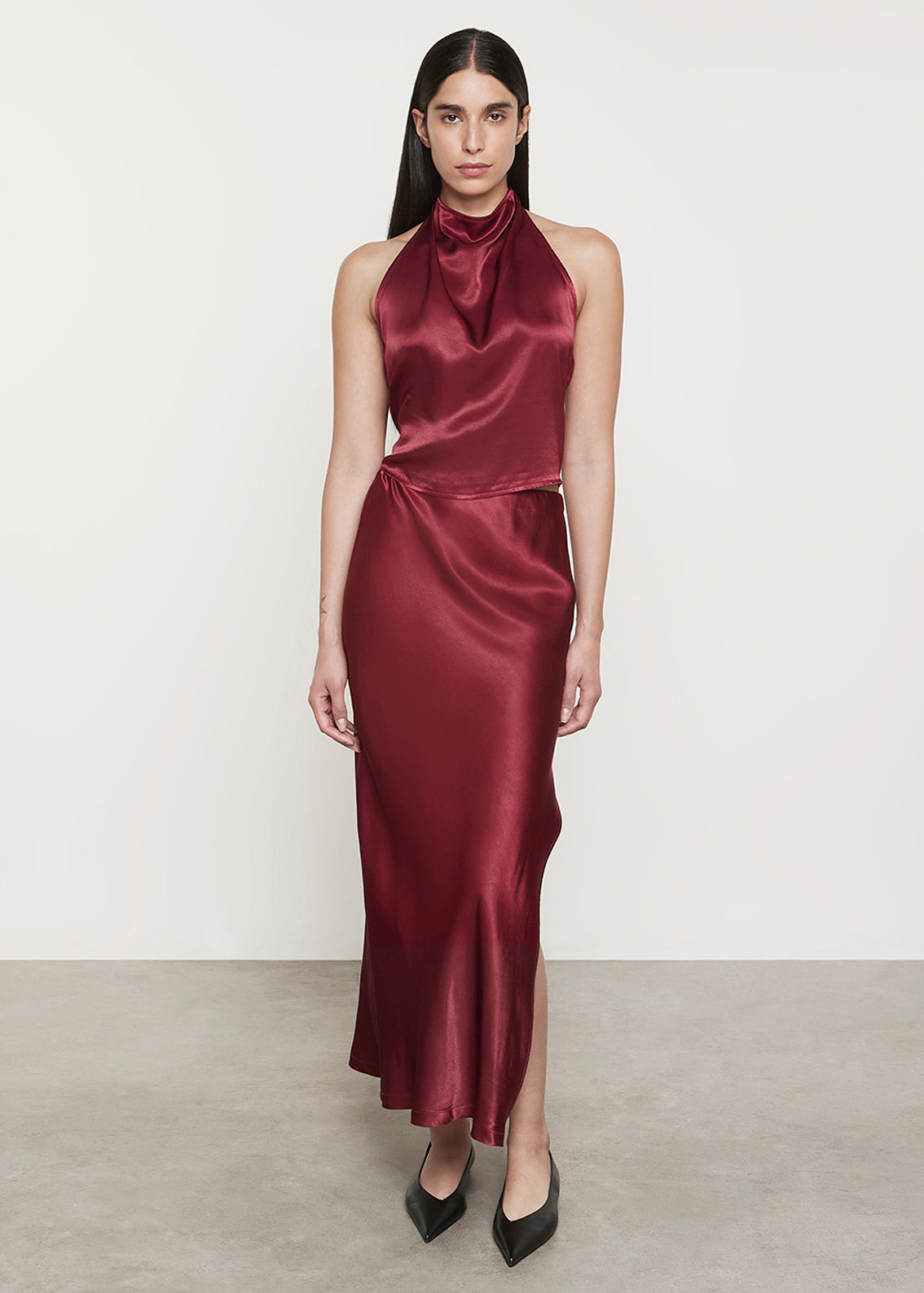 Satin Halter | Ruby