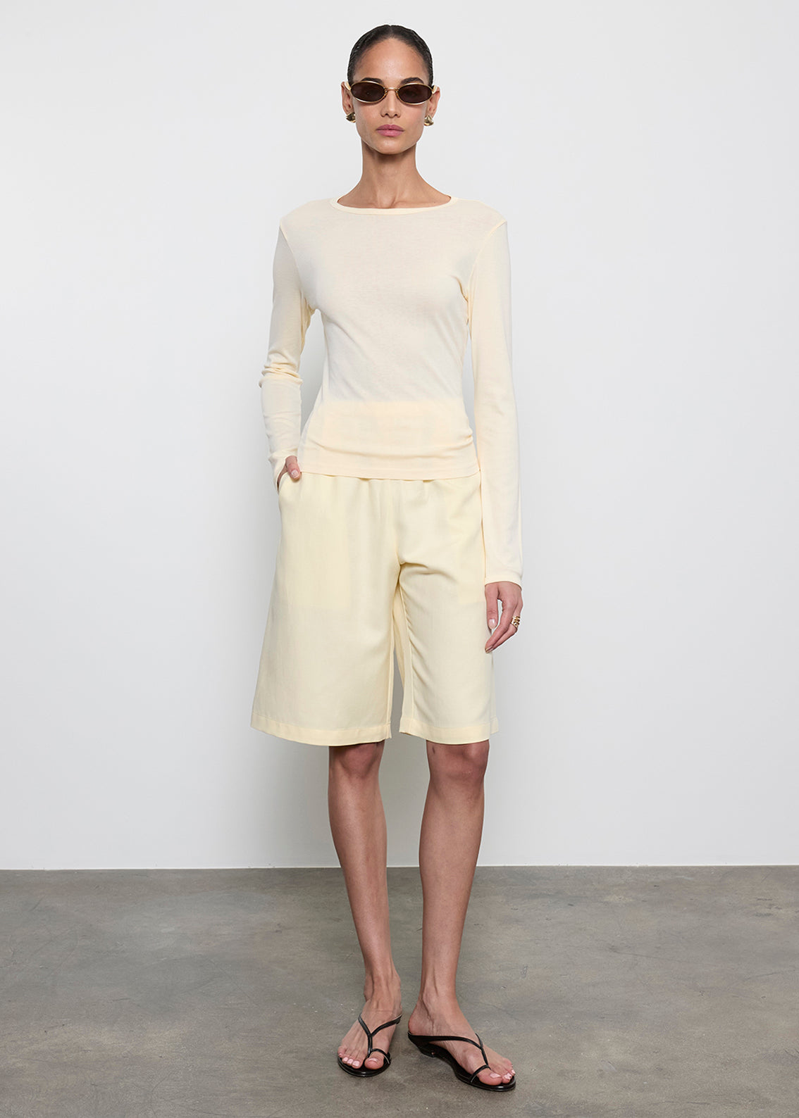 Twill Bermuda Short | Flan – Enza Costa