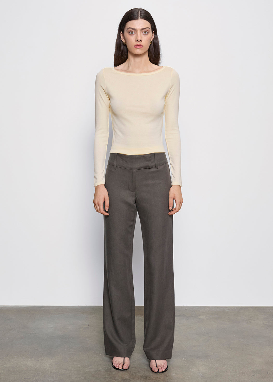Fine Supima Cotton L/S Boatneck | Flan