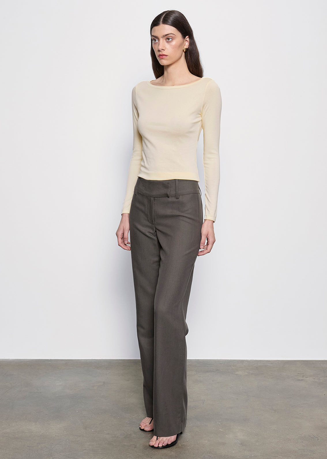 Fine Supima Cotton L/S Boatneck | Flan