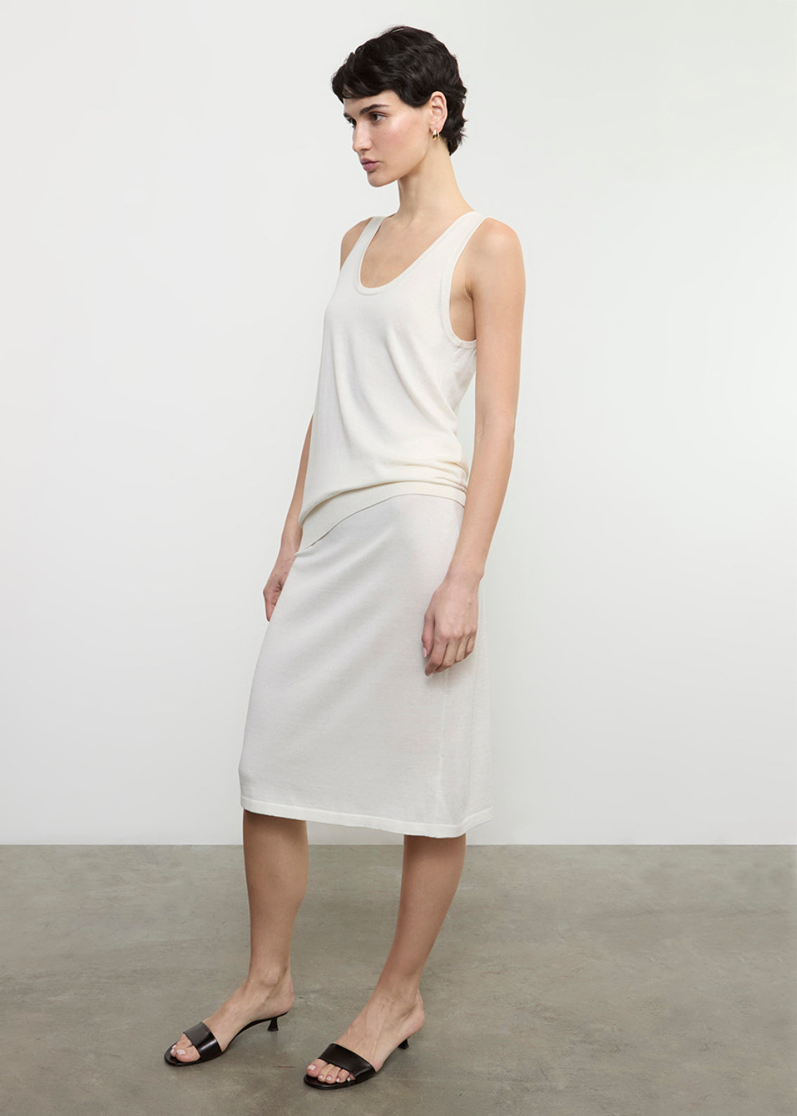 Silk Knit Tank | Off White