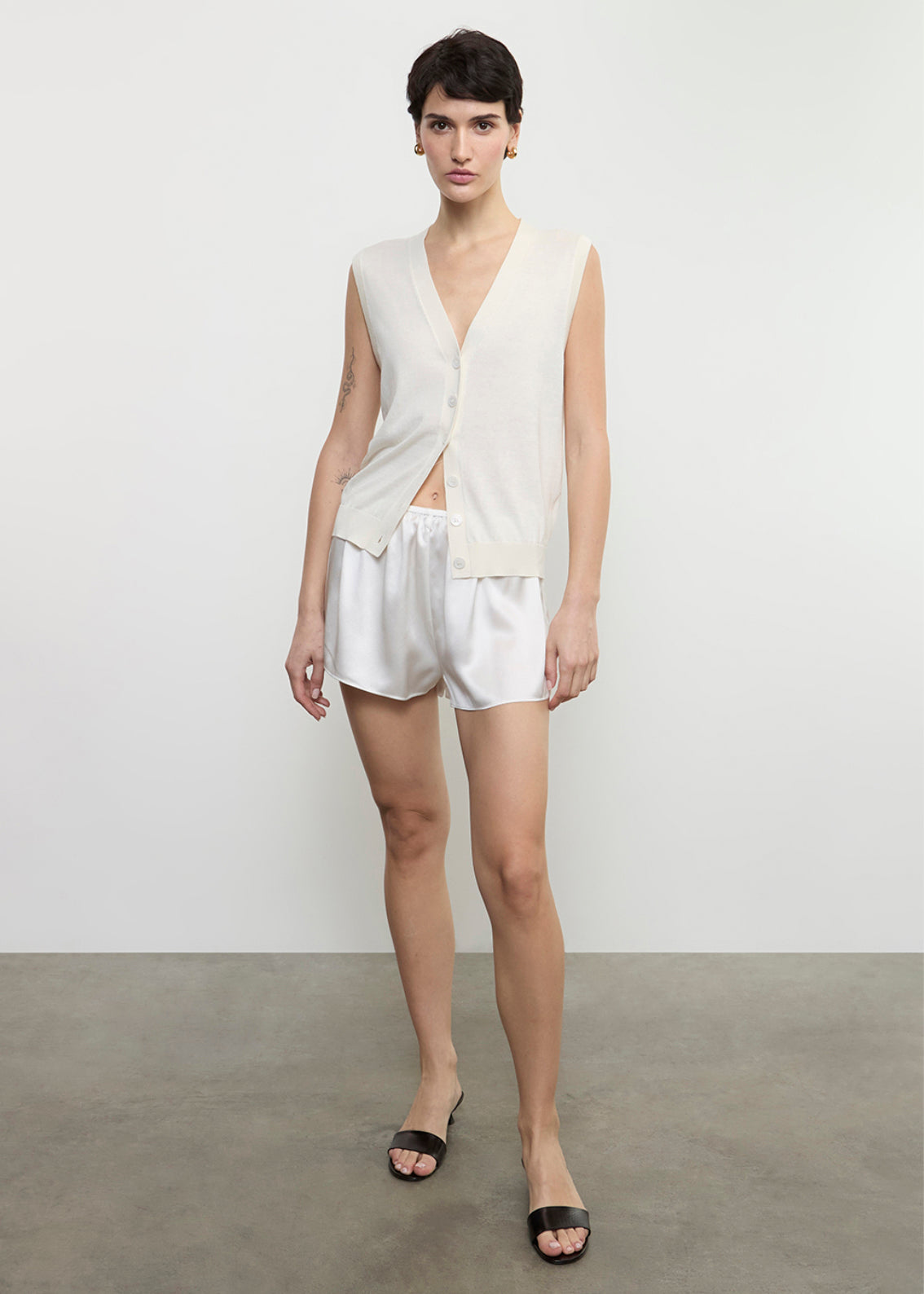 Silk Knit Vest | Off White