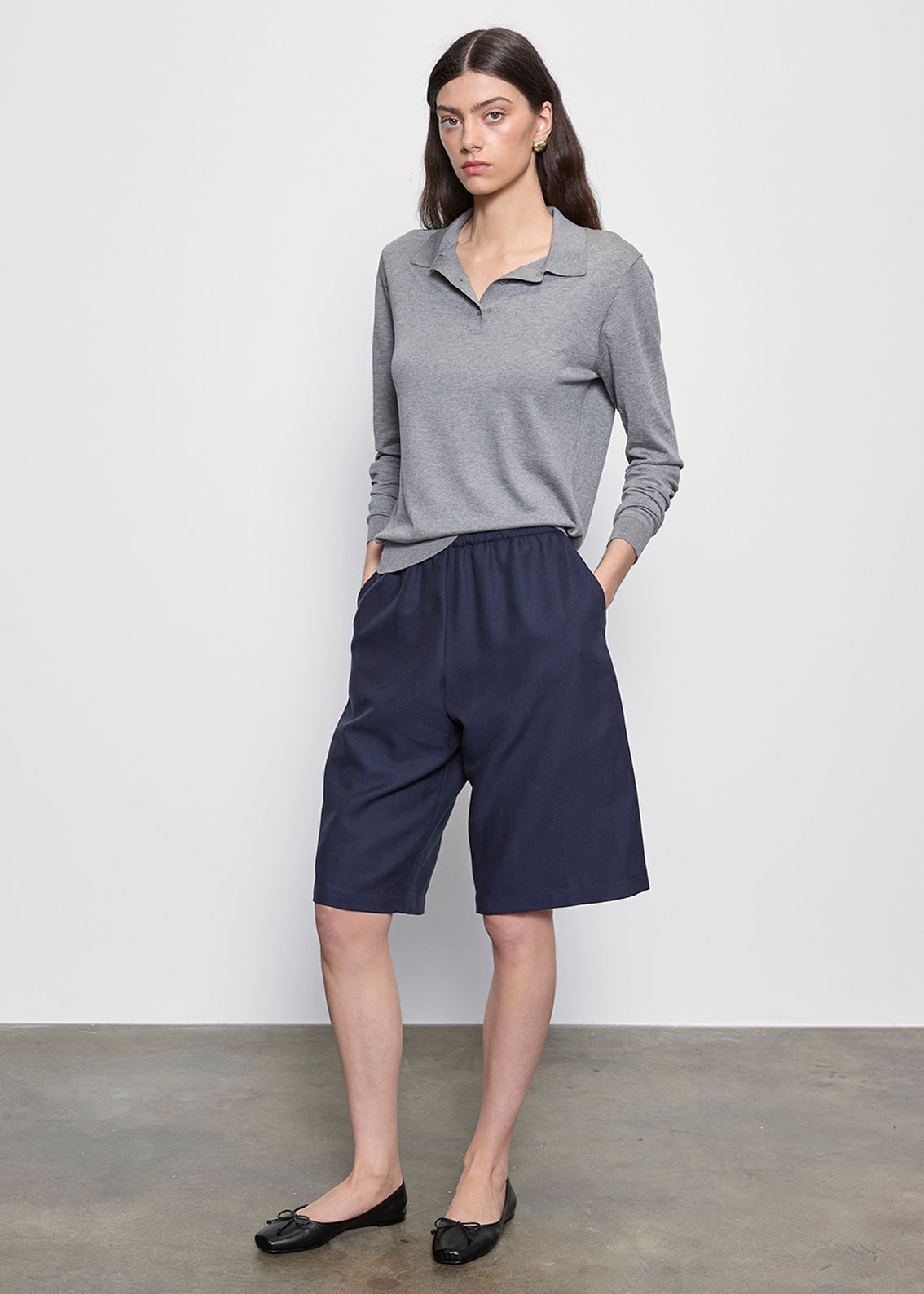Twill Bermuda Short | Navy – Enza Costa