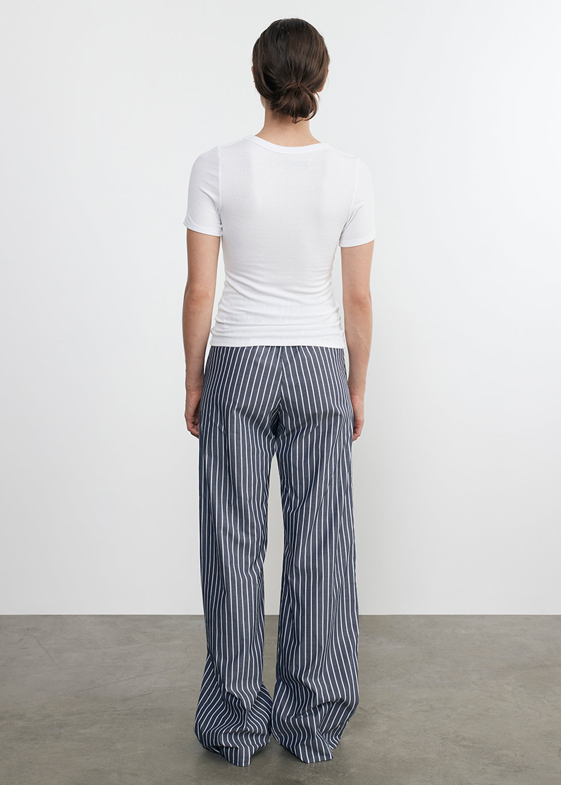 Poplin Resort Pant | Navy/White Stripe