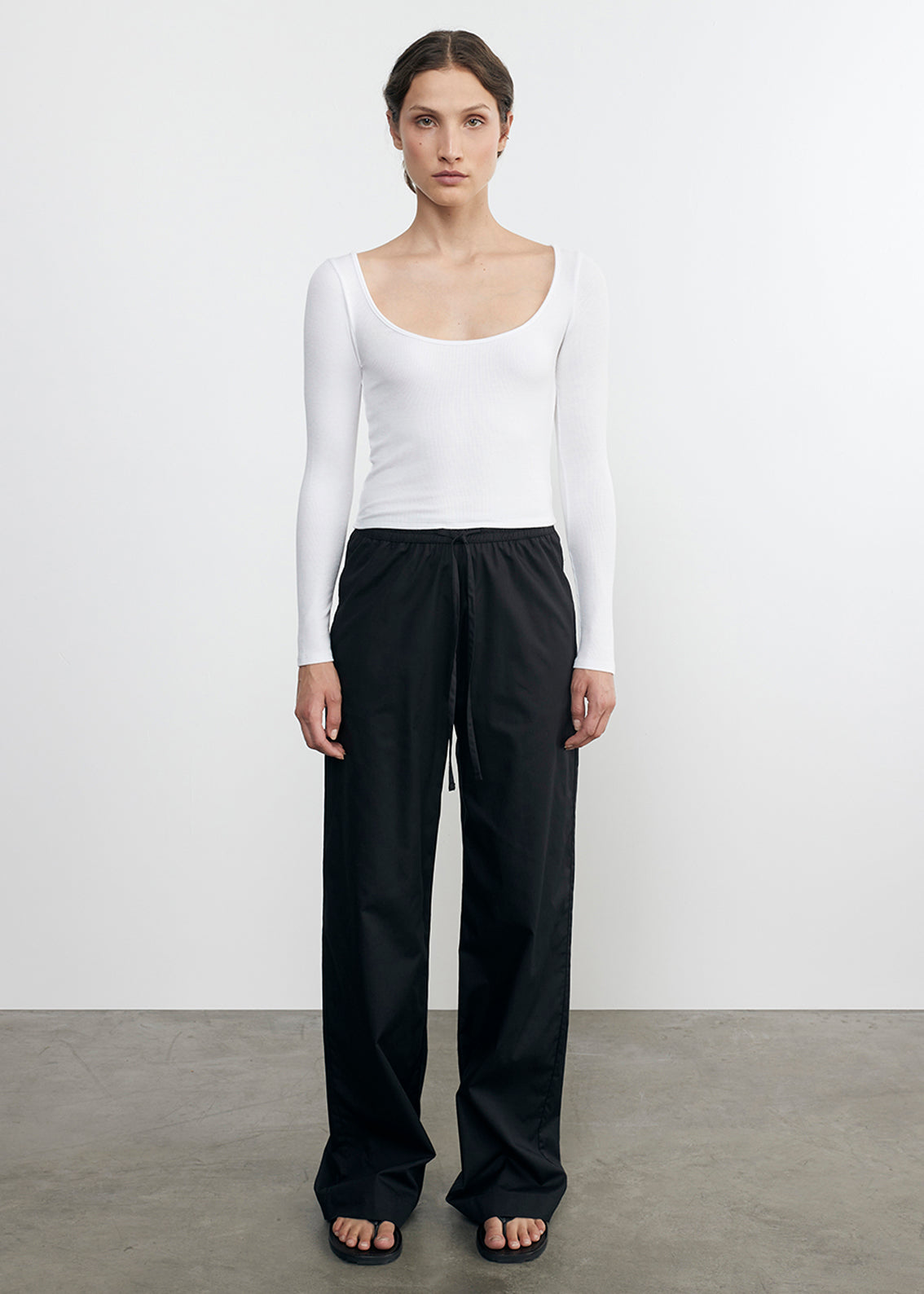 Cotton Resort Pant | Black