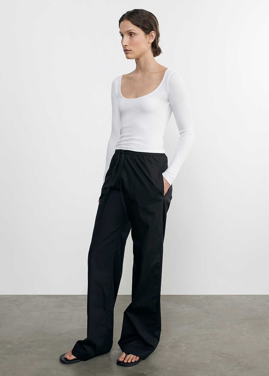 Cotton Resort Pant | Black