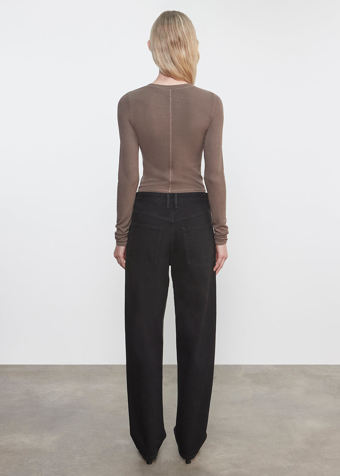 Silk Rib Essential Cardigan | Mushroom