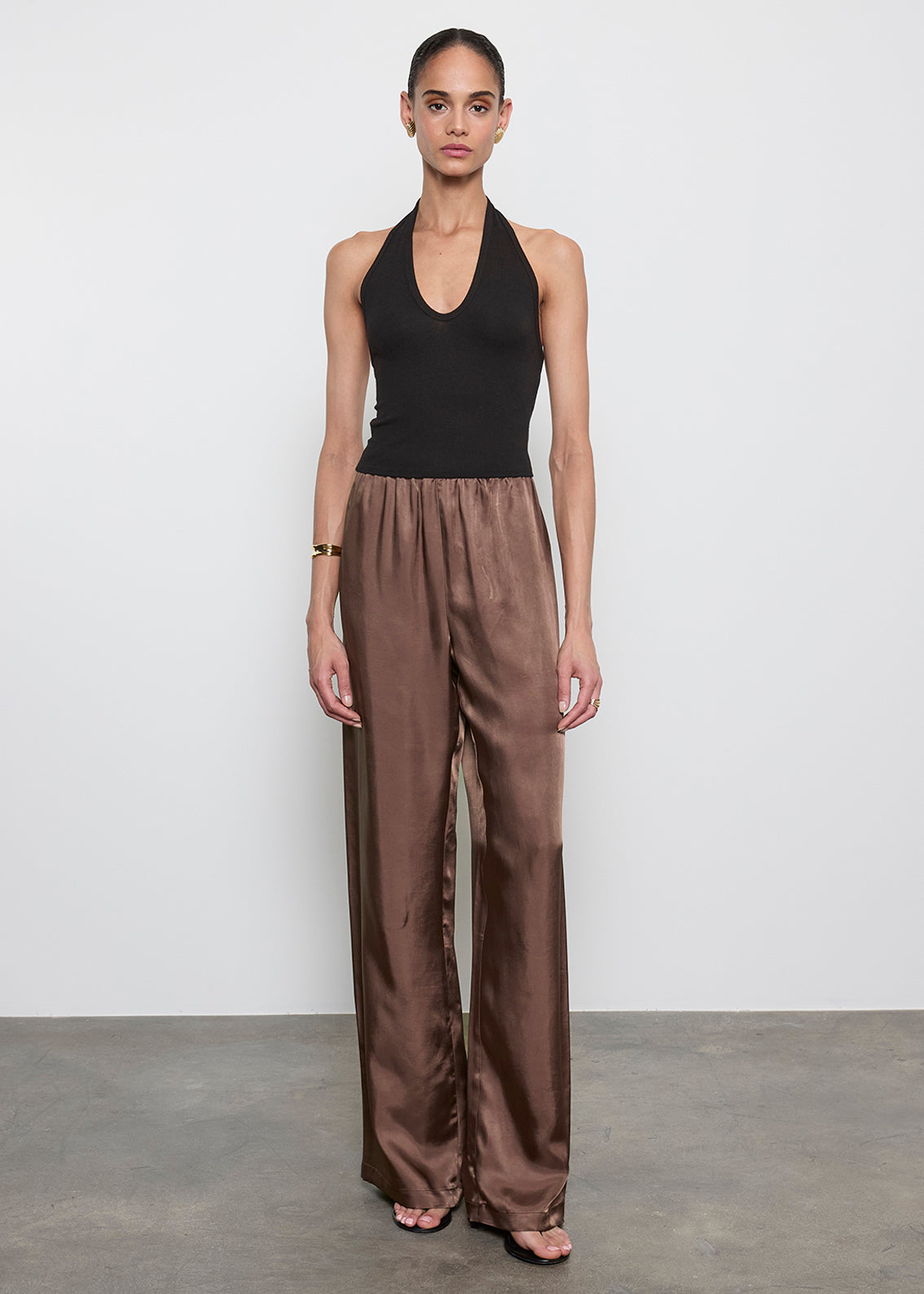 Silk Rib U Halter | Black