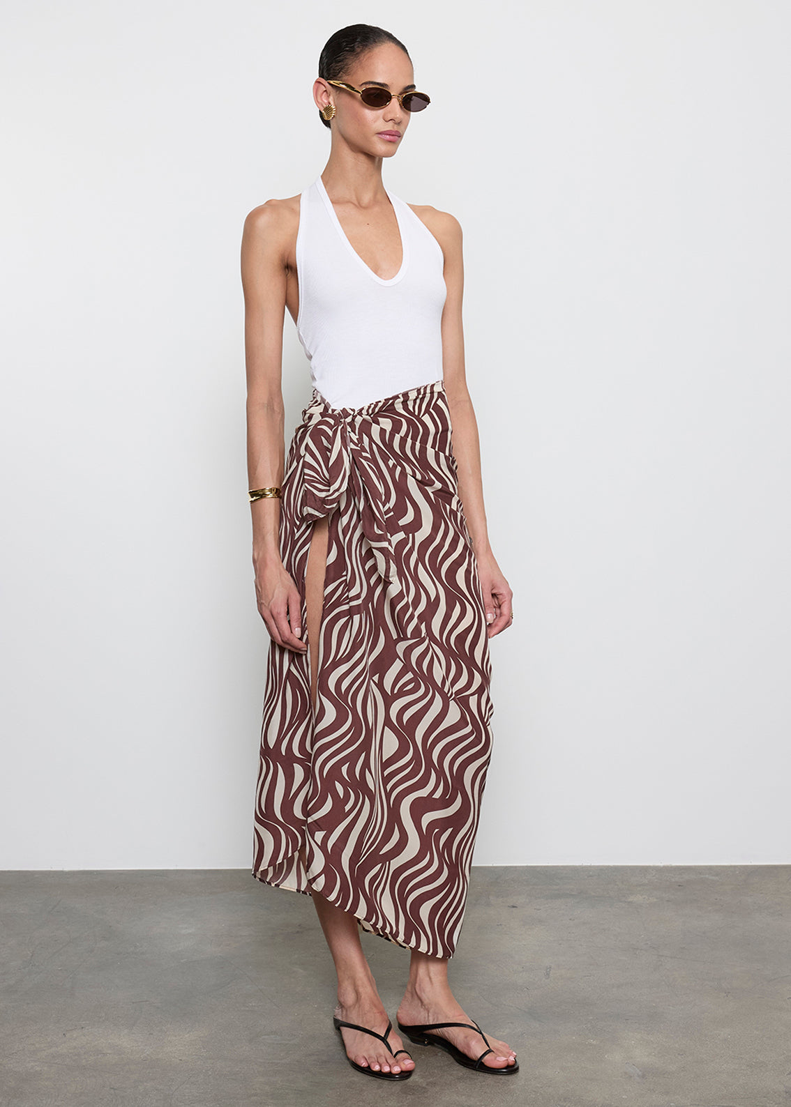 Silk Rib U Halter | White
