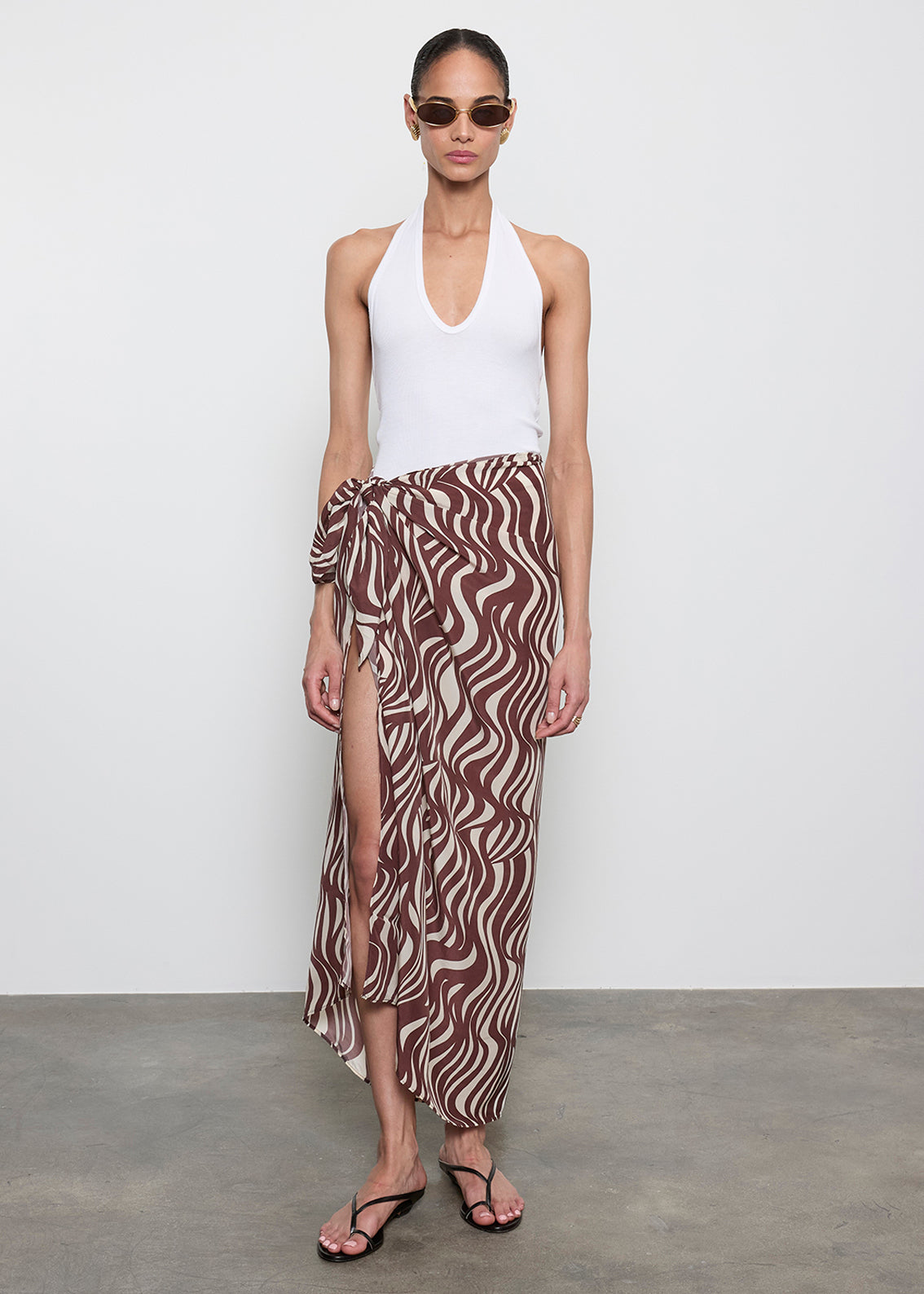 Silk Rib U Halter | White