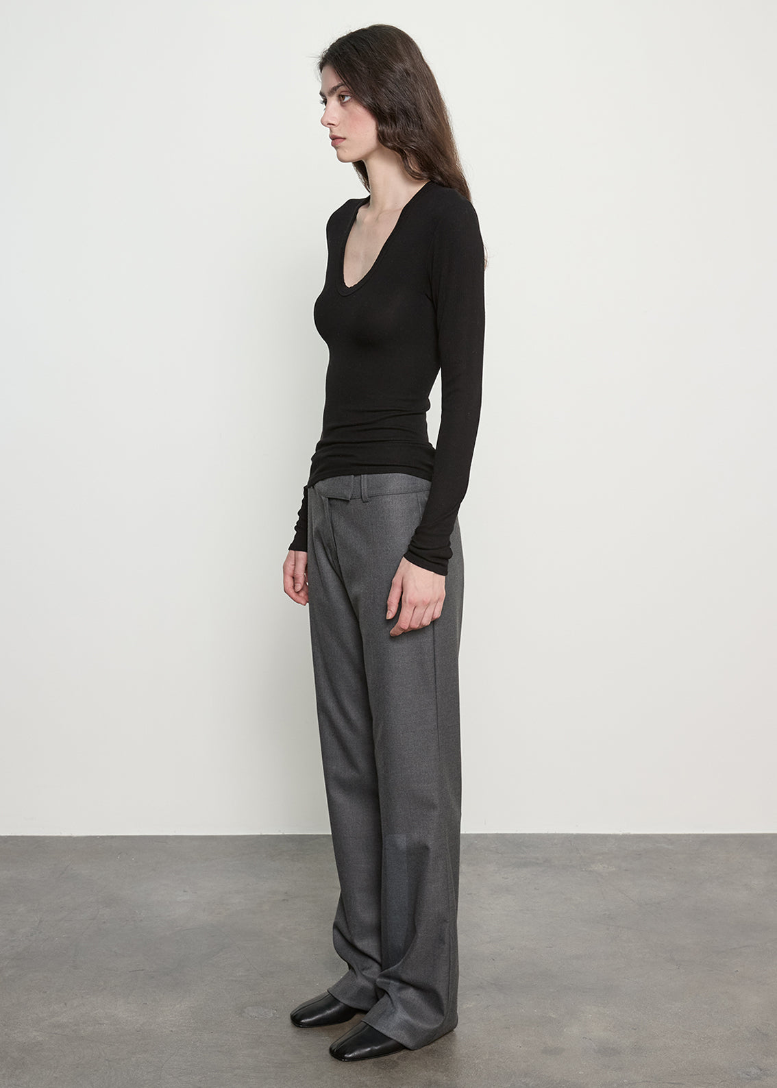 Suit Minimal Trouser | Dark Heather Grey