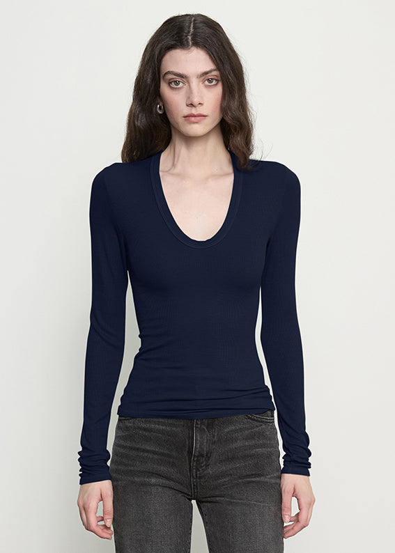 Silk Rib Essential U | Indigo