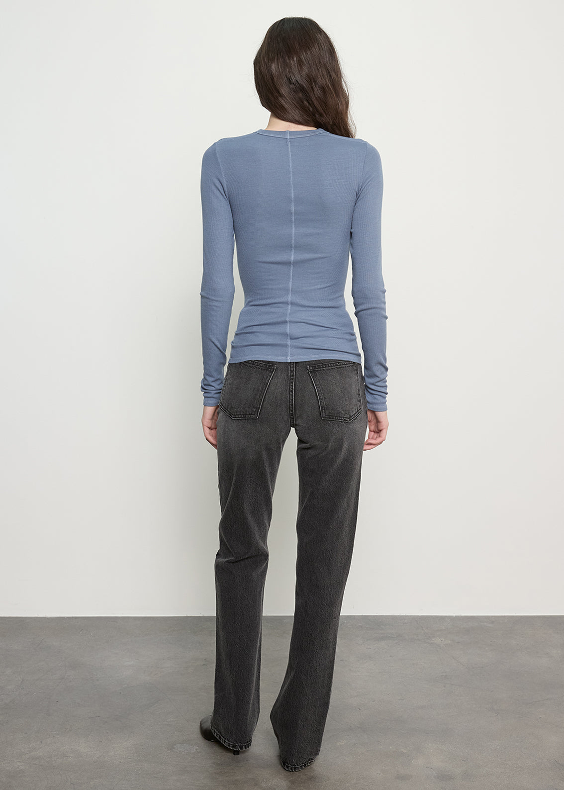 Fluid Silk Rib Essential U | Steel Blue