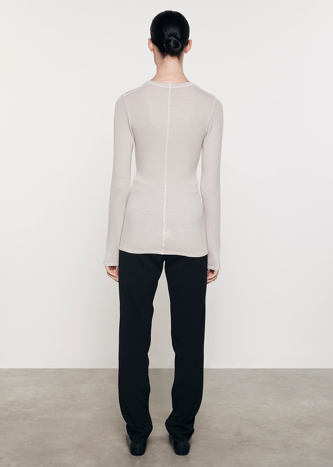 Silk Rib L/S U | Salt