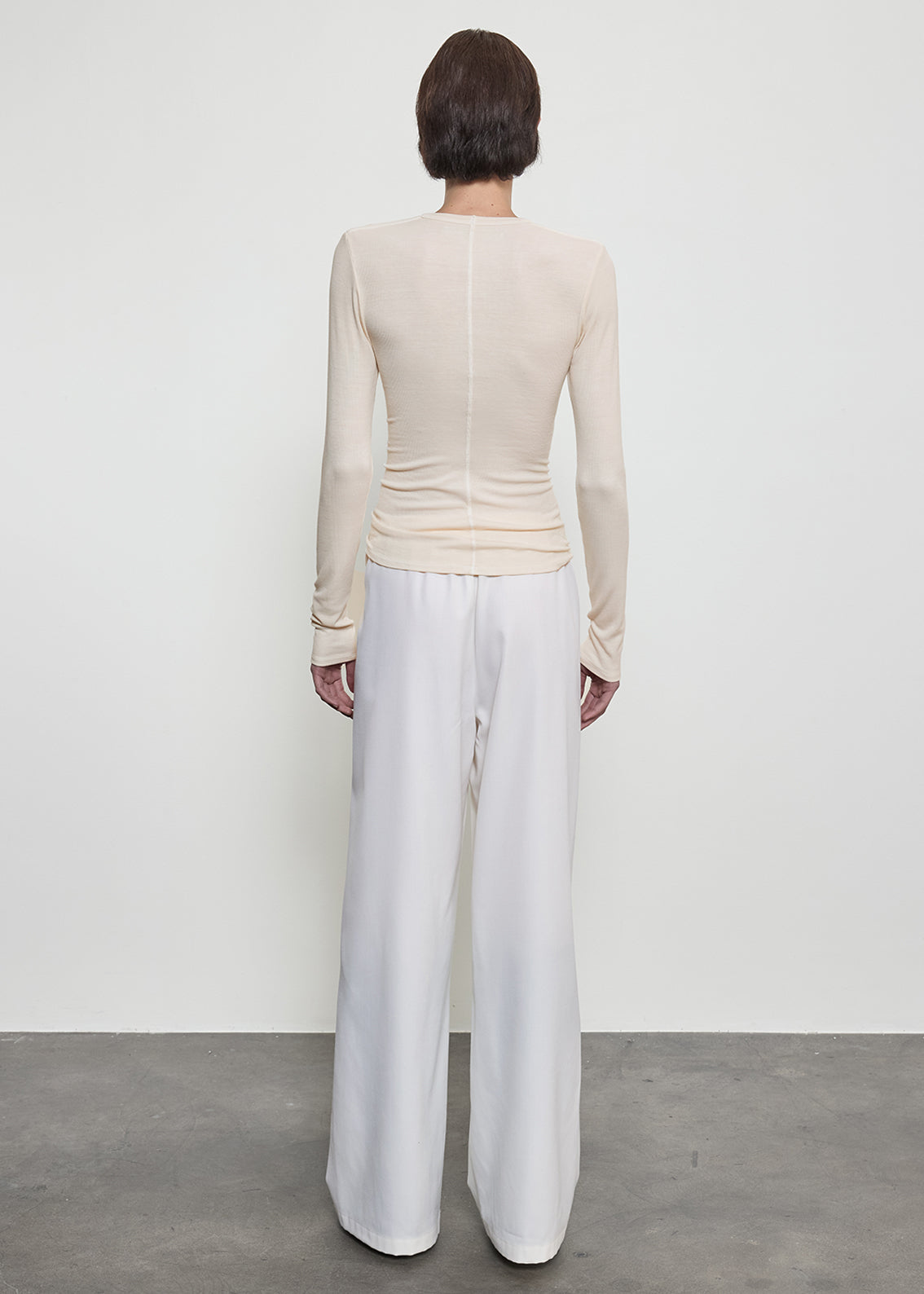 Fluid Silk Rib Essential U | Antique Cream