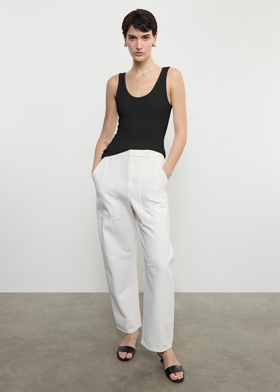 Silk Rib Tank | Black