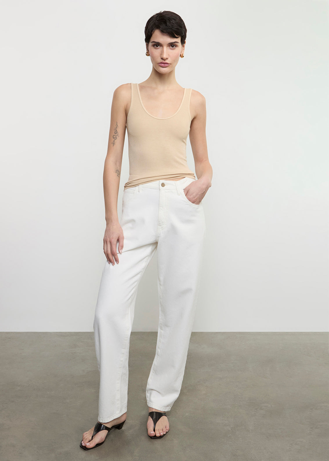 Silk Rib Tank | Sand