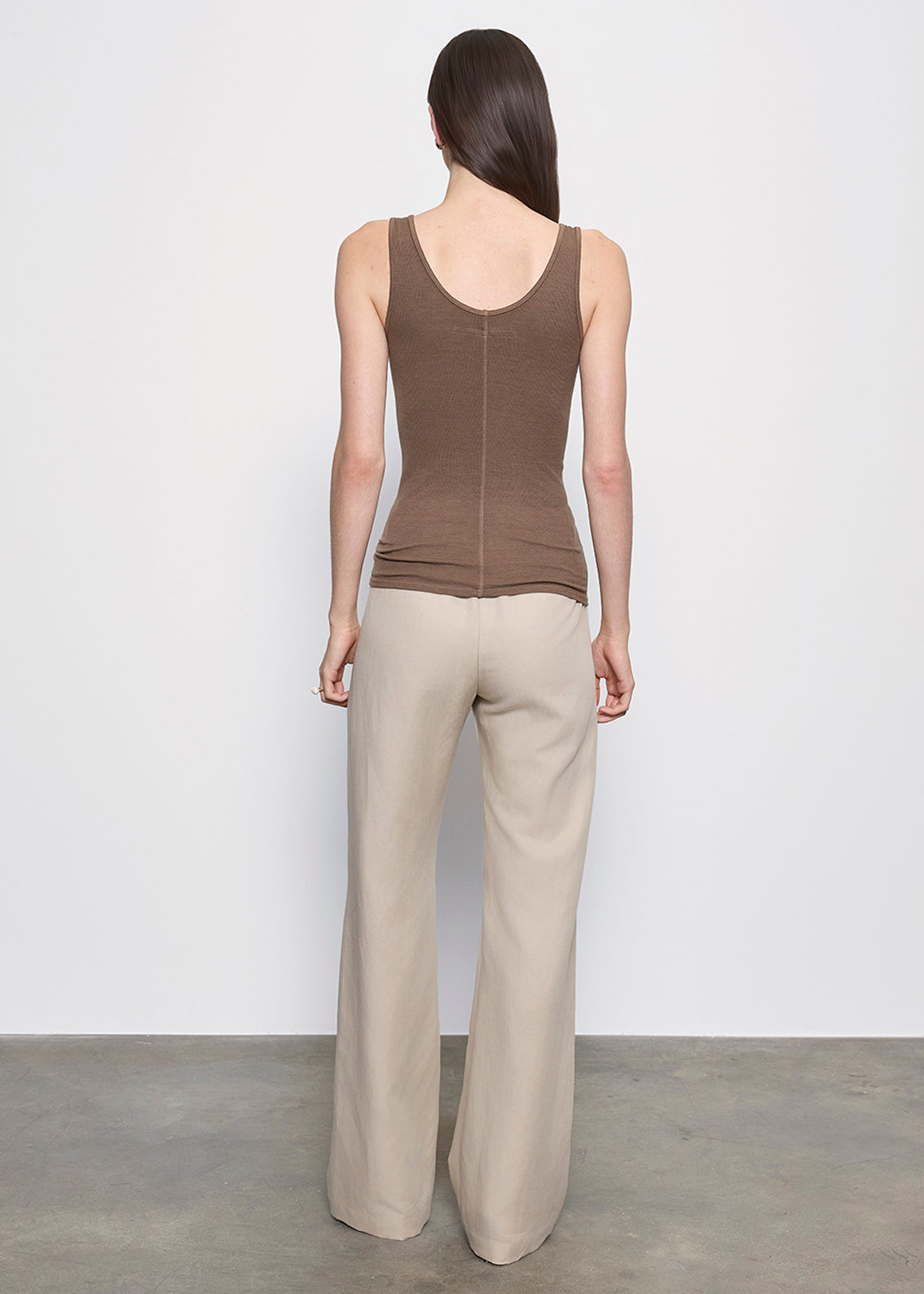 Silk Rib Tank | Shiitake – Enza Costa