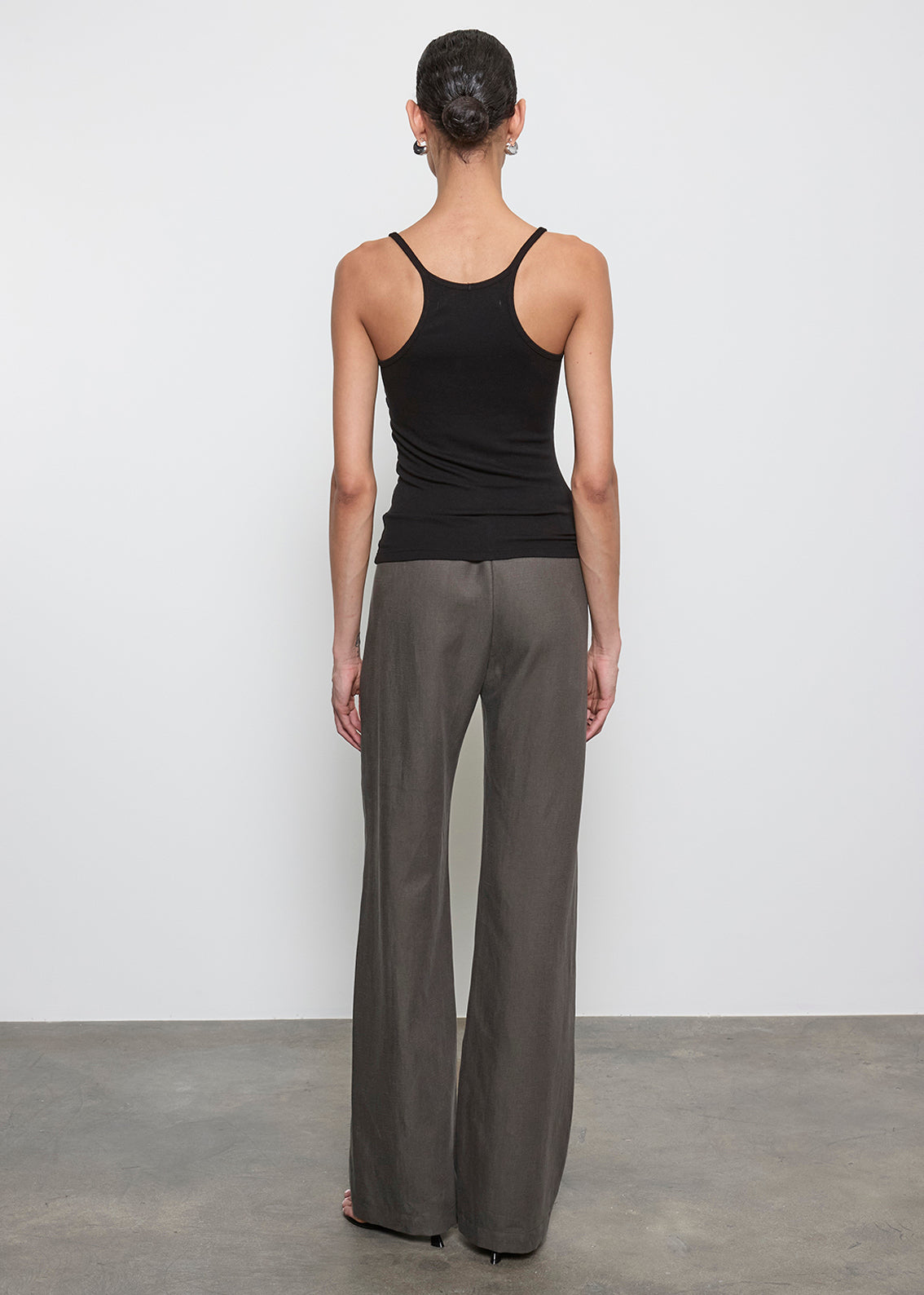 Silk Rib U Tank | Black – Enza Costa