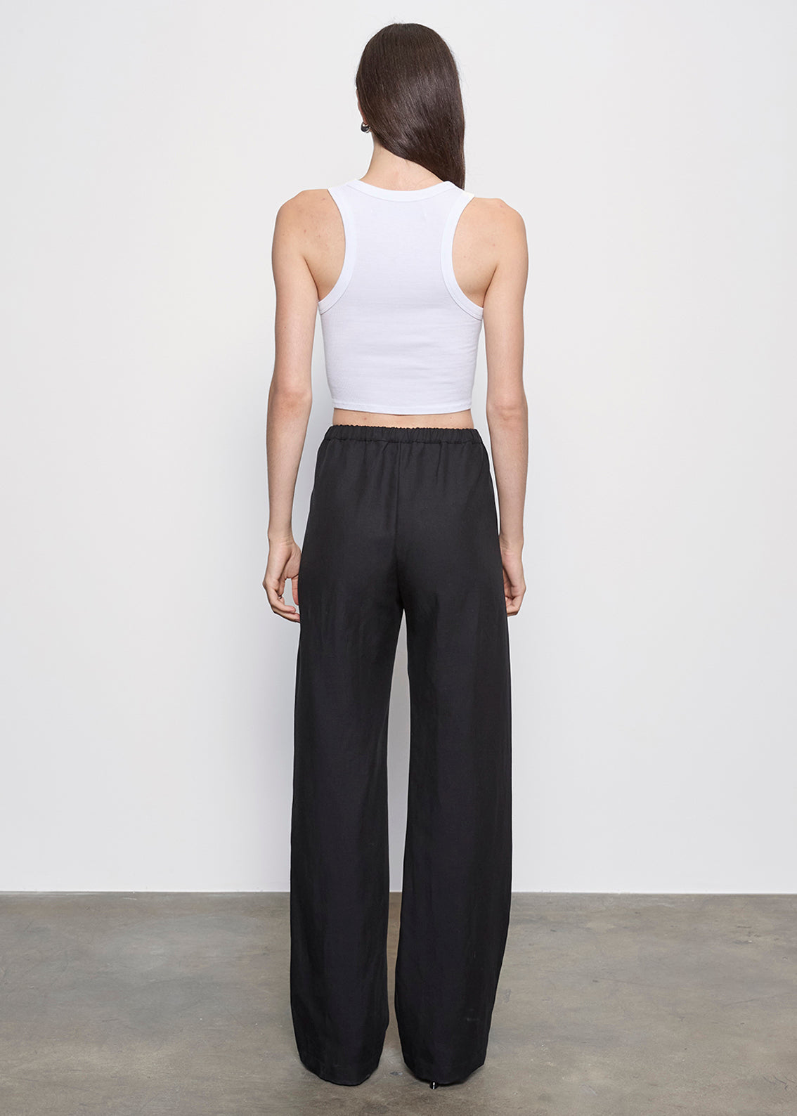 Silk Rib Cropped Tank | White – Enza Costa