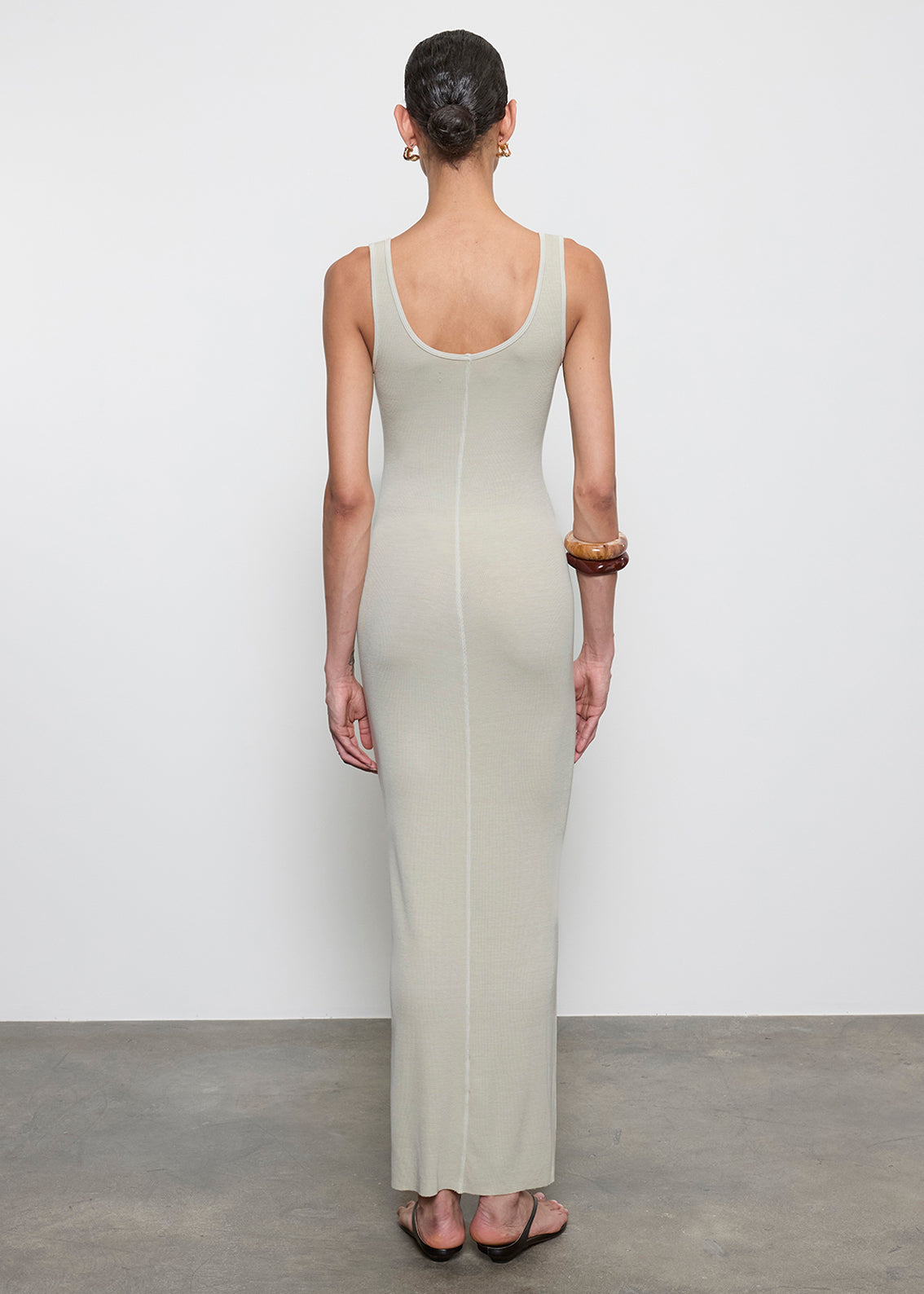 Silk Rib Maxi Dress