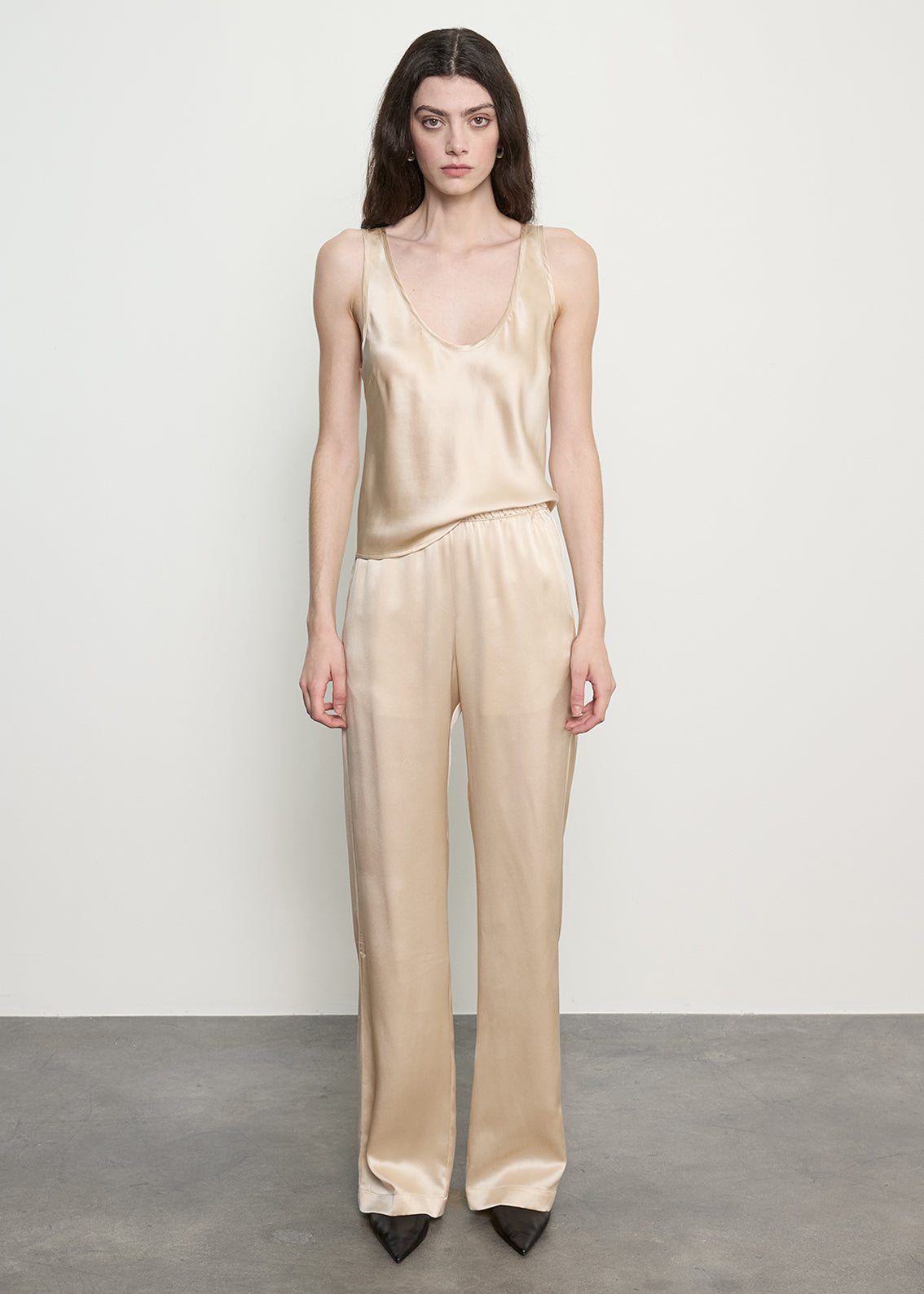 Silk Satin Everywhere Pant | Alabaster