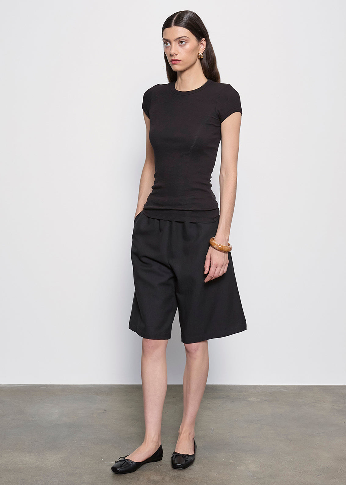 Linen Open Knit Cropped S/S | Off White – Enza Costa