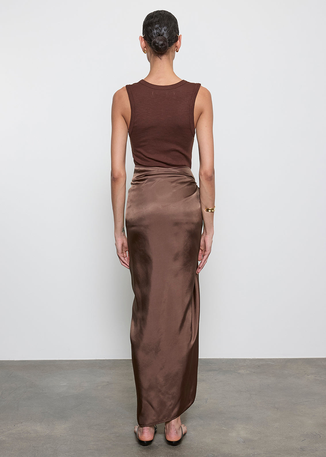 Textured Knit Sleeveless U | Chocolate