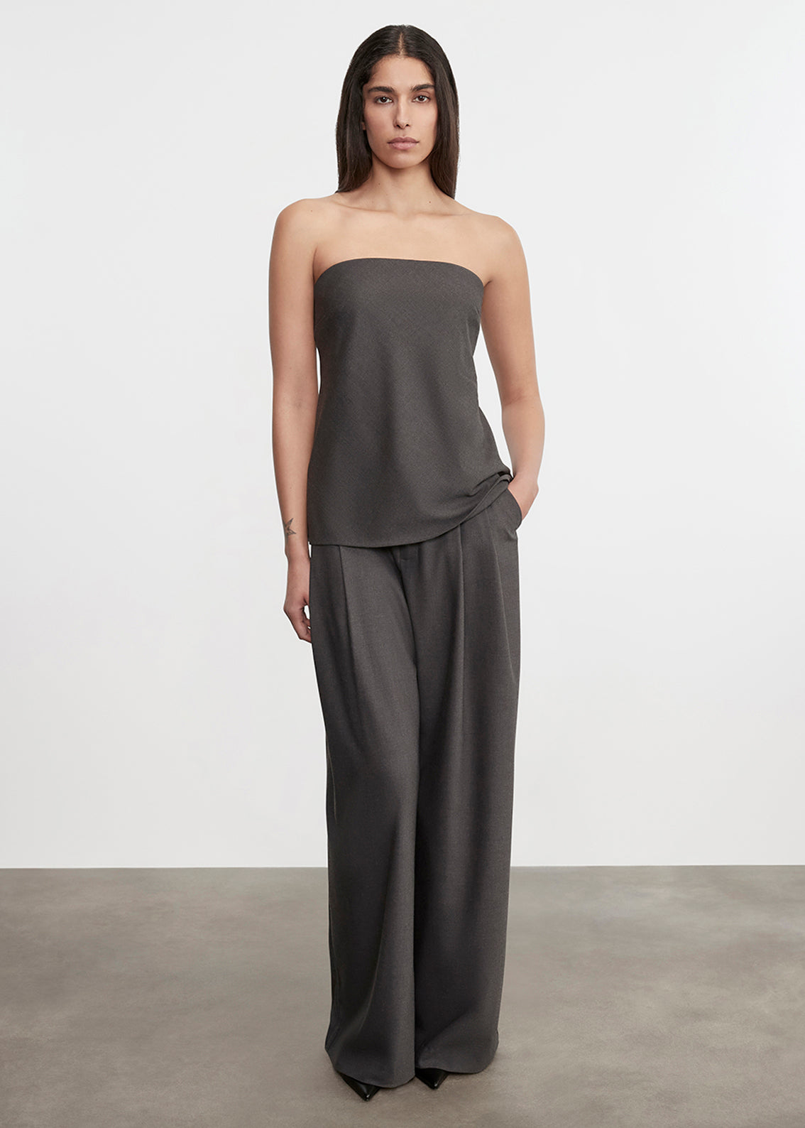 Strapless Tunic | Charcoal