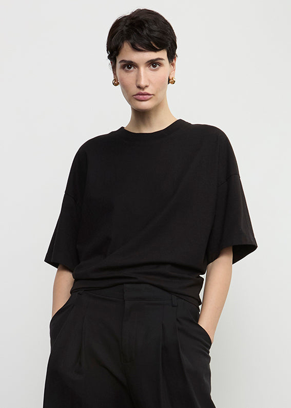 S/S Supima Curve Tee | Black