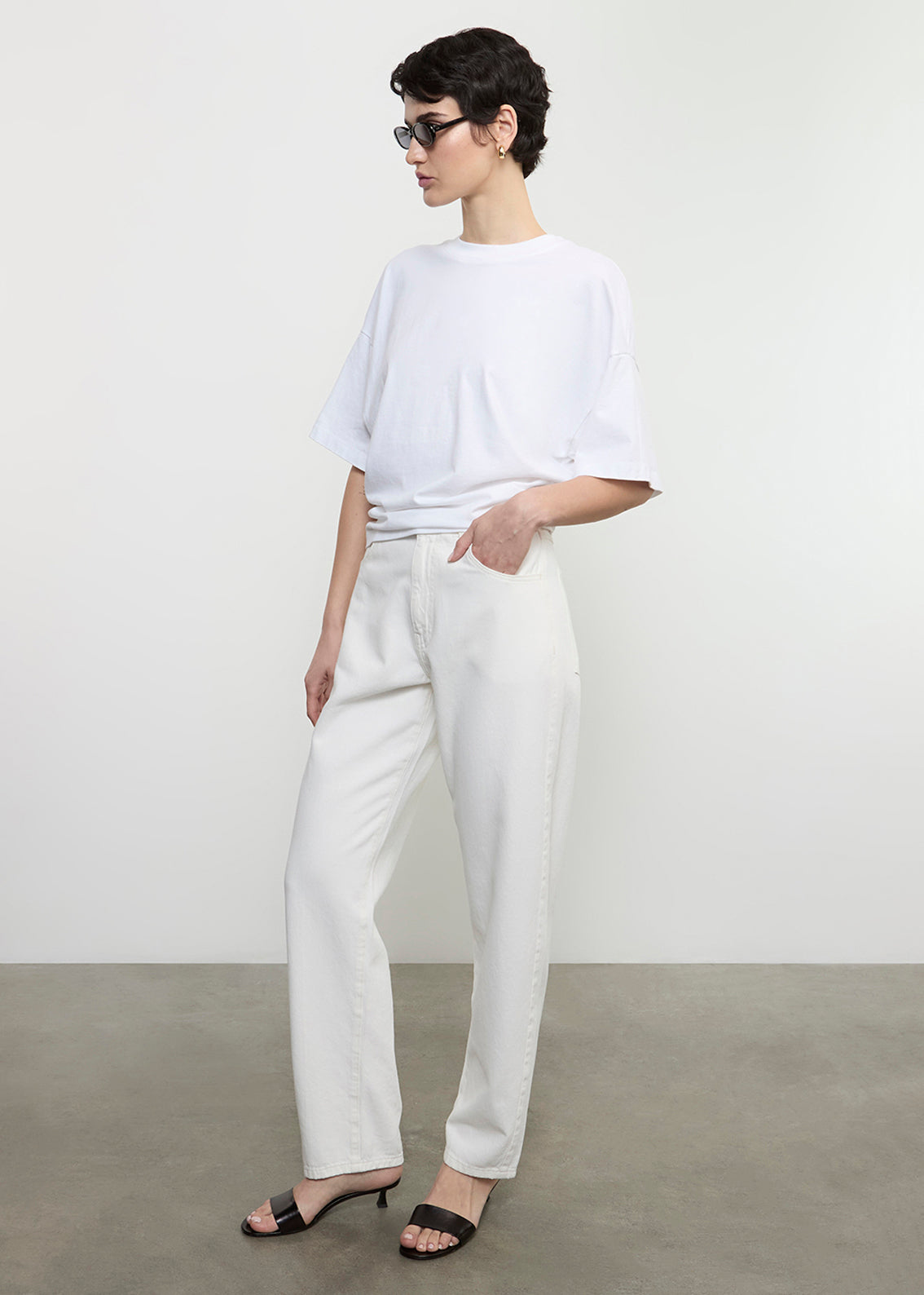S/S Supima Curve Tee | White